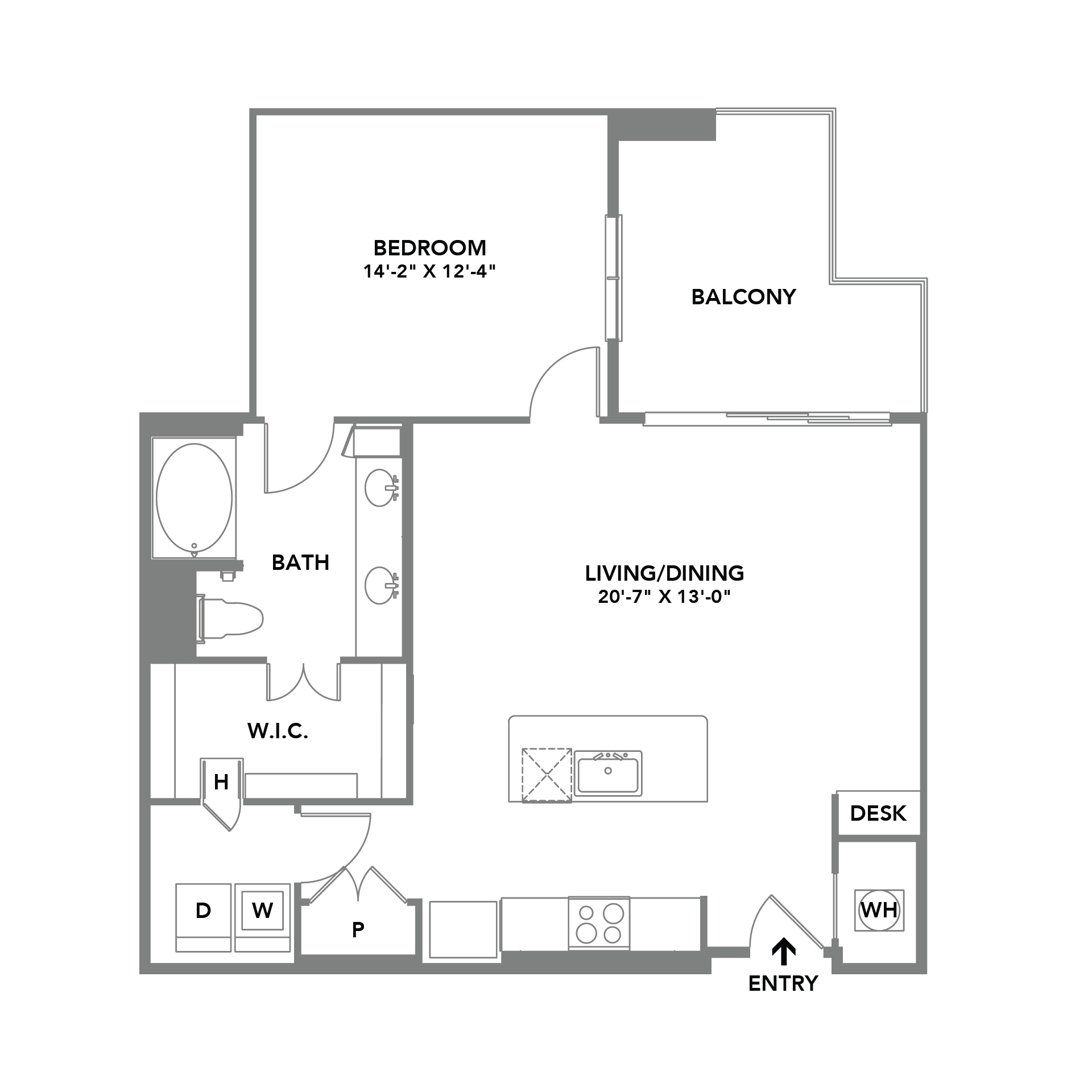 Zipcode Creative Floor Plan 2D-BW