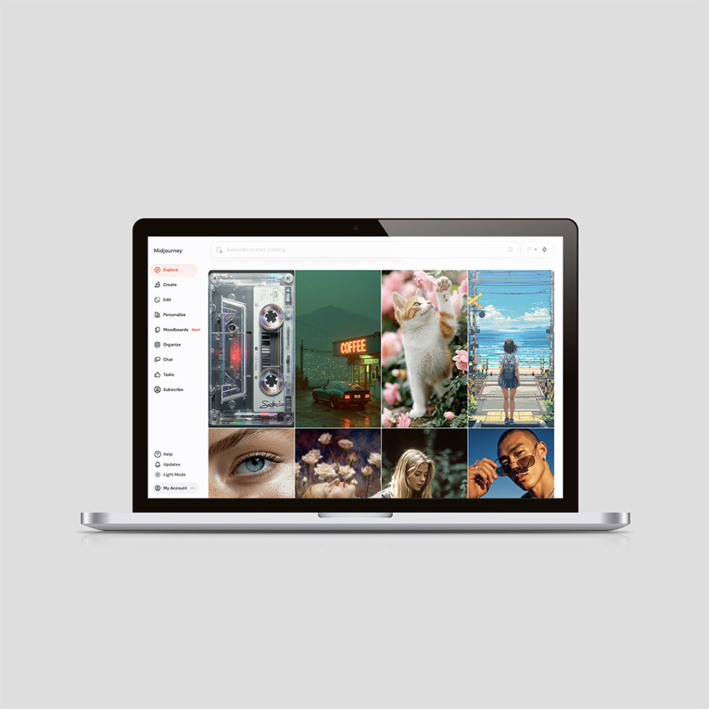  White MacBook displaying Gamma AI presentation platform interface for creating multifamily marketing materials and property brochures

