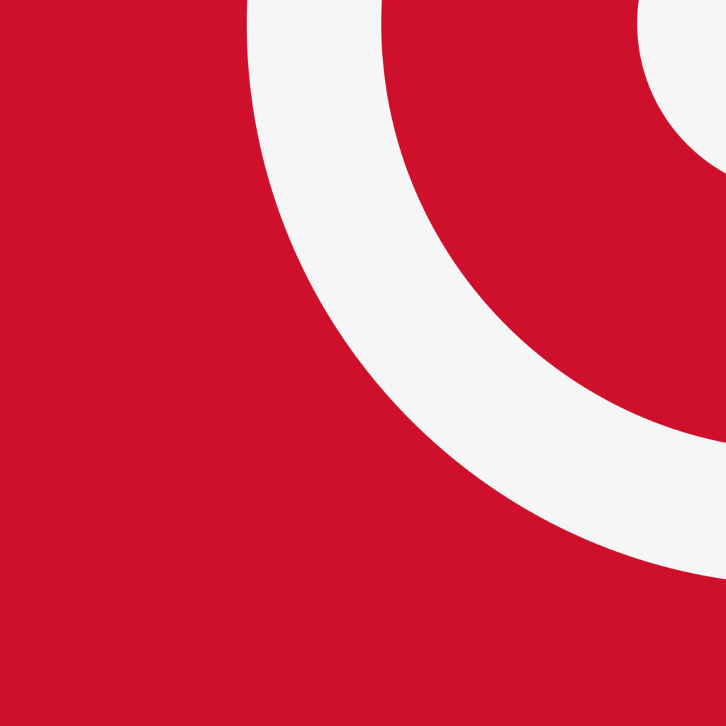 Target's iconic red and white bullseye logo demonstrating bold geometric design elements and instant brand recognition